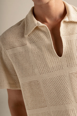 Camiseta polo tejida