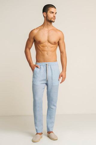 Pantalón en lino de hombre